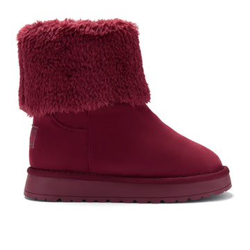 Burgundy Fluffie Boots