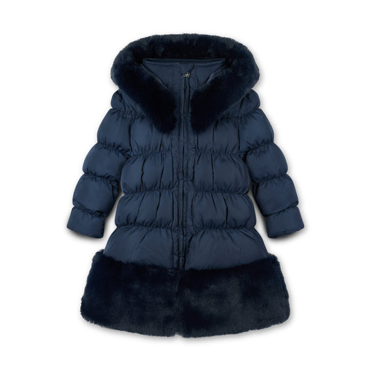 Navy Rhea Long Length Jacket
