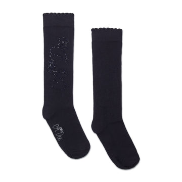Black Seren Knee High Socks